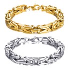 Herren Königsarmband aus Edelstahl Armband Königskette Gold Silber 8 mm