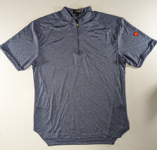 McDonald's Shirt Men's Size Medium Gray Short Sleeve Pullover Uniform 1/4 Zip
