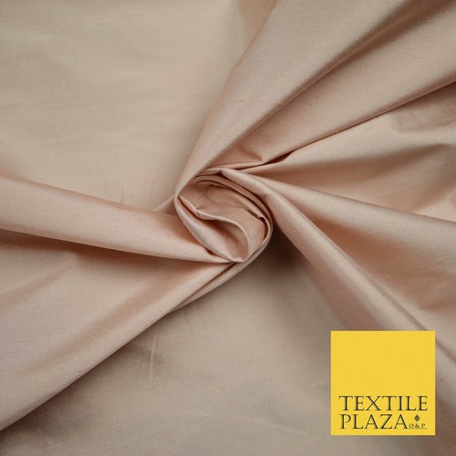 Luxury 100% PURE Plain Dupion Raw Silk Handloom Dress Fabric OVER 55 COLOURS - Picture 34 of 57
