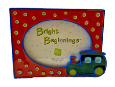 Russ Baby Bright Beginnings Enamel/Pewter Picture Frame 2 1/2 x 3 1/2