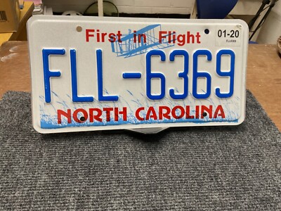 License Plate Tag North Carolina NC FLL 6369 2020 First in Flight Rustic