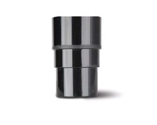 Polypipe RY163B 68mm Round Downpipe to 63mm Downpipe Running Outlet Adaptr Black