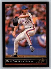 💎1992 Leaf Black Gold Baseball #376 Bret Saberhagen - New York Mets💎