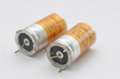 Roederstein ROE Typ EGD Elko Kondensator, 2200 µF / 40 V-, Golden Bullet, NOS