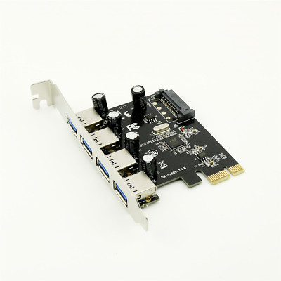1x 4 ports USB 3.0 PCI-e Controller Card PCI Express to USB3.0 Converter Adapter