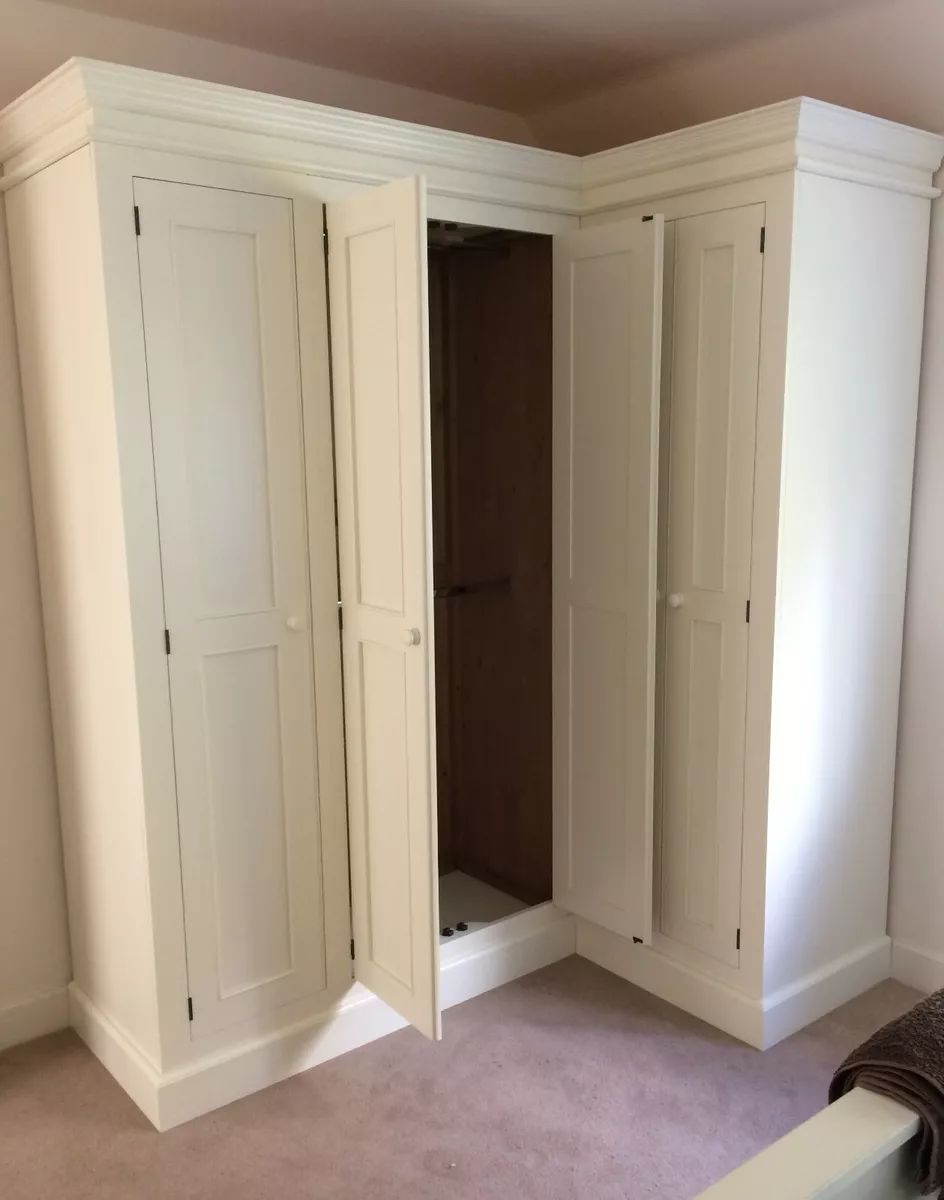 Wardrobe Painted Corner Edwardian style full hanging 5 doors