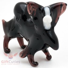 Art Blown Glass Figurine of the Papillon dog