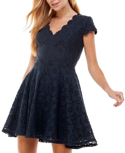 City Studios Juniors' Lace Back-Cutout 