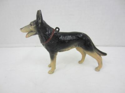 Antique Cast-Iron GERMAN SHEPHERD Figurine Made in Japan 4 1/2'' Long x 3 3/8'' T