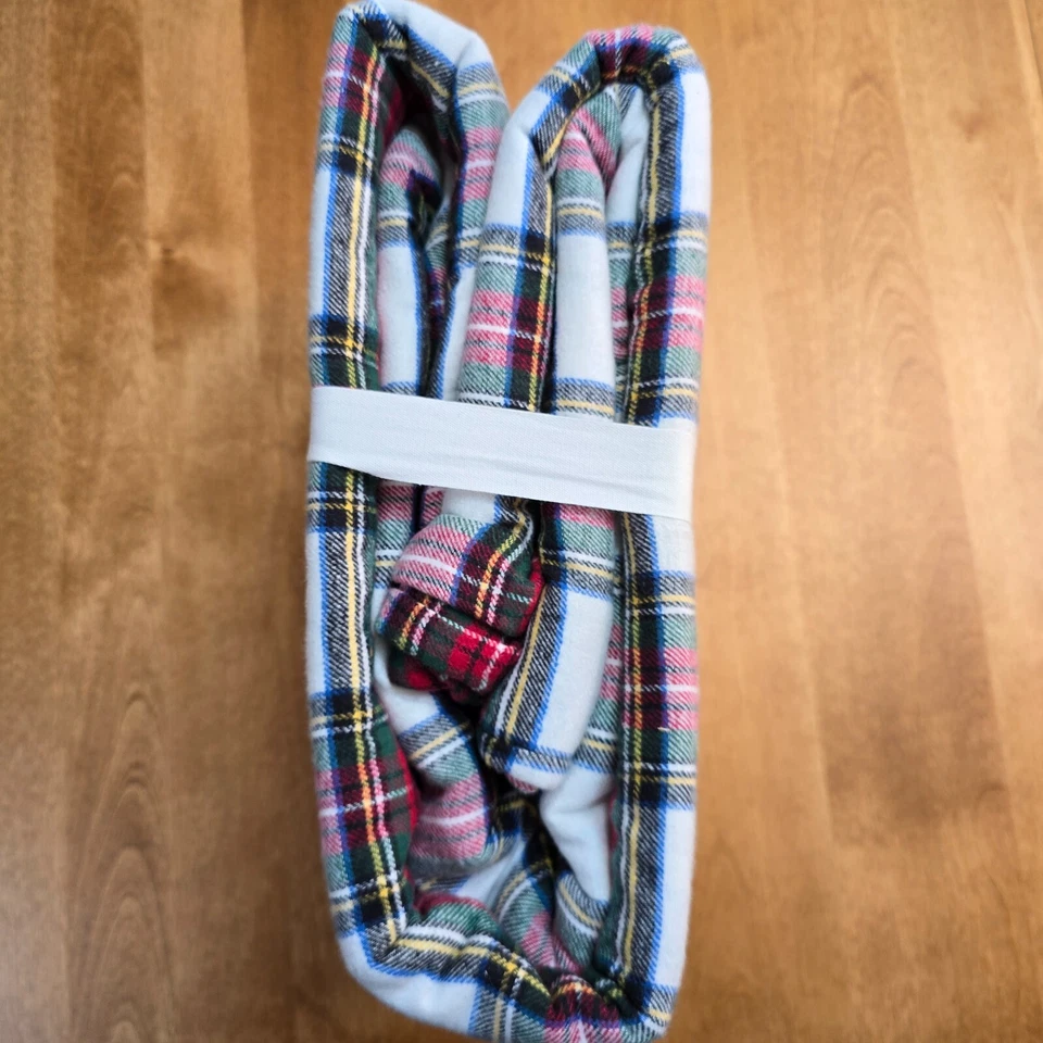 CUBIERTA NÓRDICA DE FRANELA A CUADROS STEWART NIÑOS GRANERO DE CERÁMICA DOBLE CABINA ALBERGUE NAVIDAD Foto 3 de 4