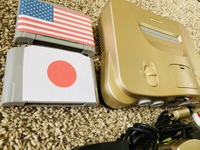 Authentic Gold Nintendo 64 N64 OEM Console Set  + GAMES *REGION FREE* FAST Ship