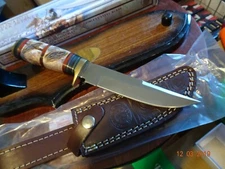 CHIPAWAY CUTLERY CLASSICS "WILDCAT CREEK SKINNER" 10" O.A BONE HANDLE FIXED BLAD