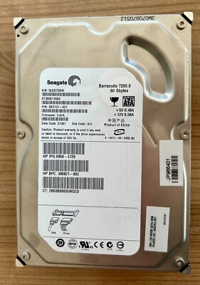 Seagate ST3808110AS 80GB SATA FW 3.AHL 2MB PUFFER aus HP dc7900 PC
