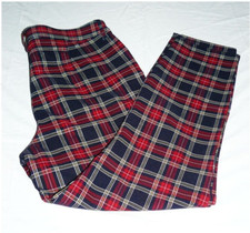 Tommy Hilfiger Tribeca Skinny Pants, Black  Red Plaid, SZ 14, GUC