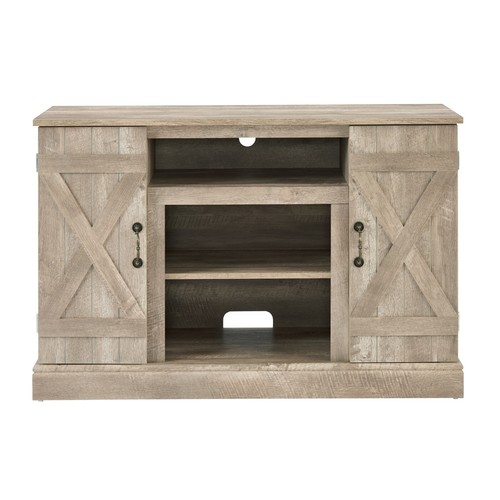 Farmhouse Classic TV Stand Fits Up to 50 TVs with Open & Closed Storage - Picture 6 of 9