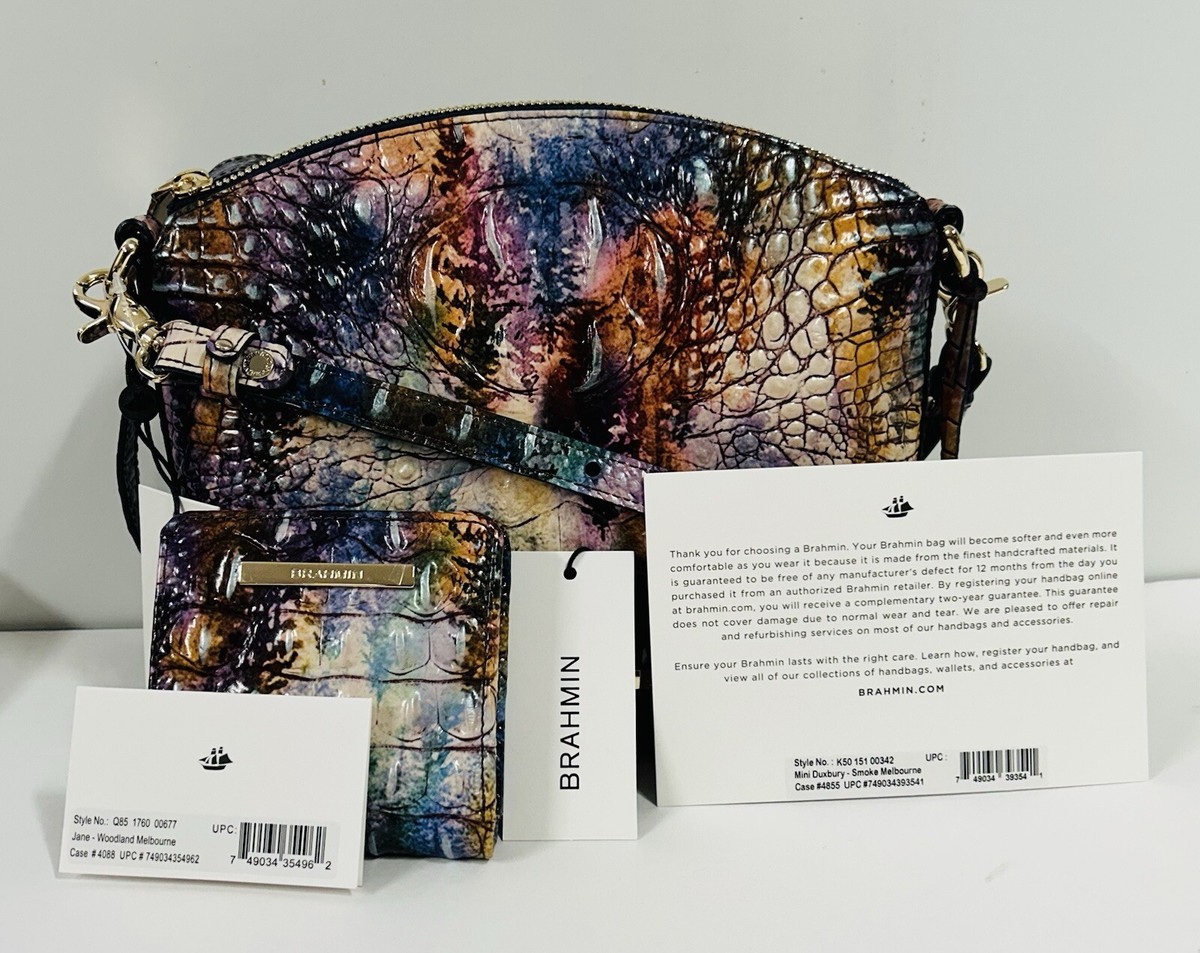 NWT BRAHMIN Mini Duxbury Smoke Melbourne Crossbody Bag & Jane