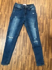 Wax Jean Women’s Jeans Ripped Look Dark Cotton Blend Size 3 