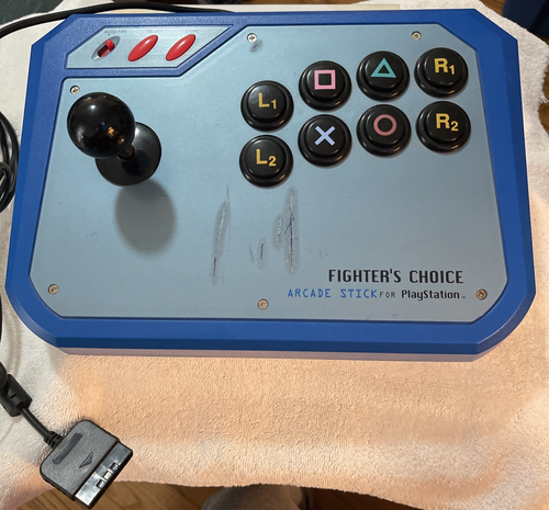 Vintage 1998 PlayStation Fighters Choice Arcade Stick Pad Controller