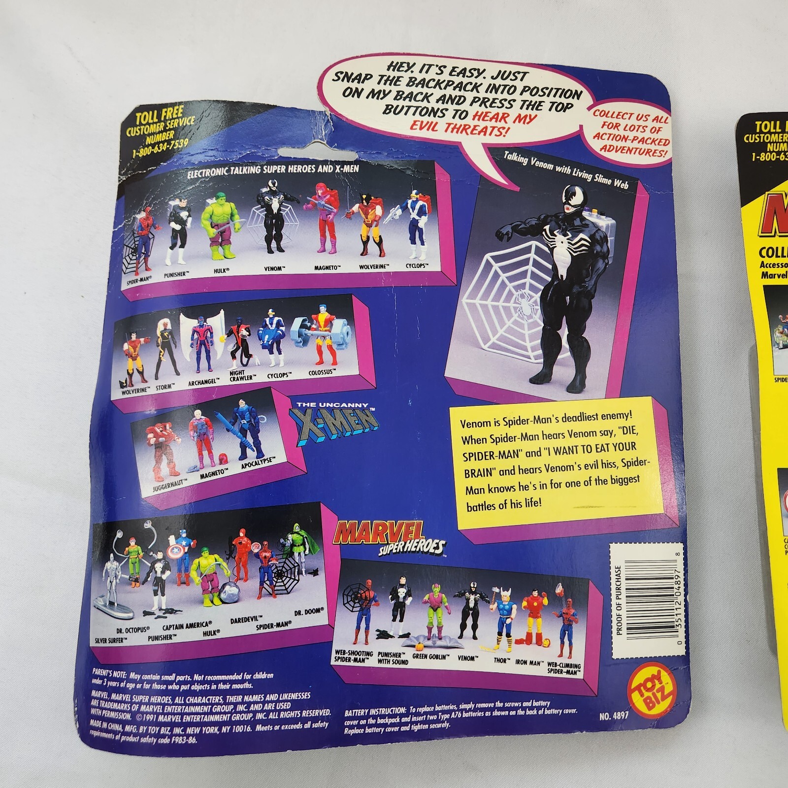 1991 Electronic Venom Talks Thor Action Figure Toy Biz Marvel Super Heroes Hero eBay