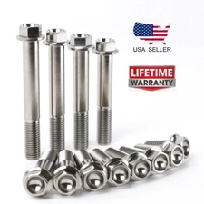 Titanium M10 Bolt Hex Flange Head 20,25,30,35,40,45,50,55,60,70,80,90 x 1.25/1.5