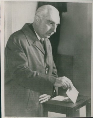 1963 Oscar Alende Candidate Votes Argentine Elections Ballot Politics 5X7 Photo