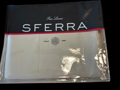 SFERRA 3990 CELESTE IVORY FULL QUEEN FLAT SHEET 96x114 New In Package