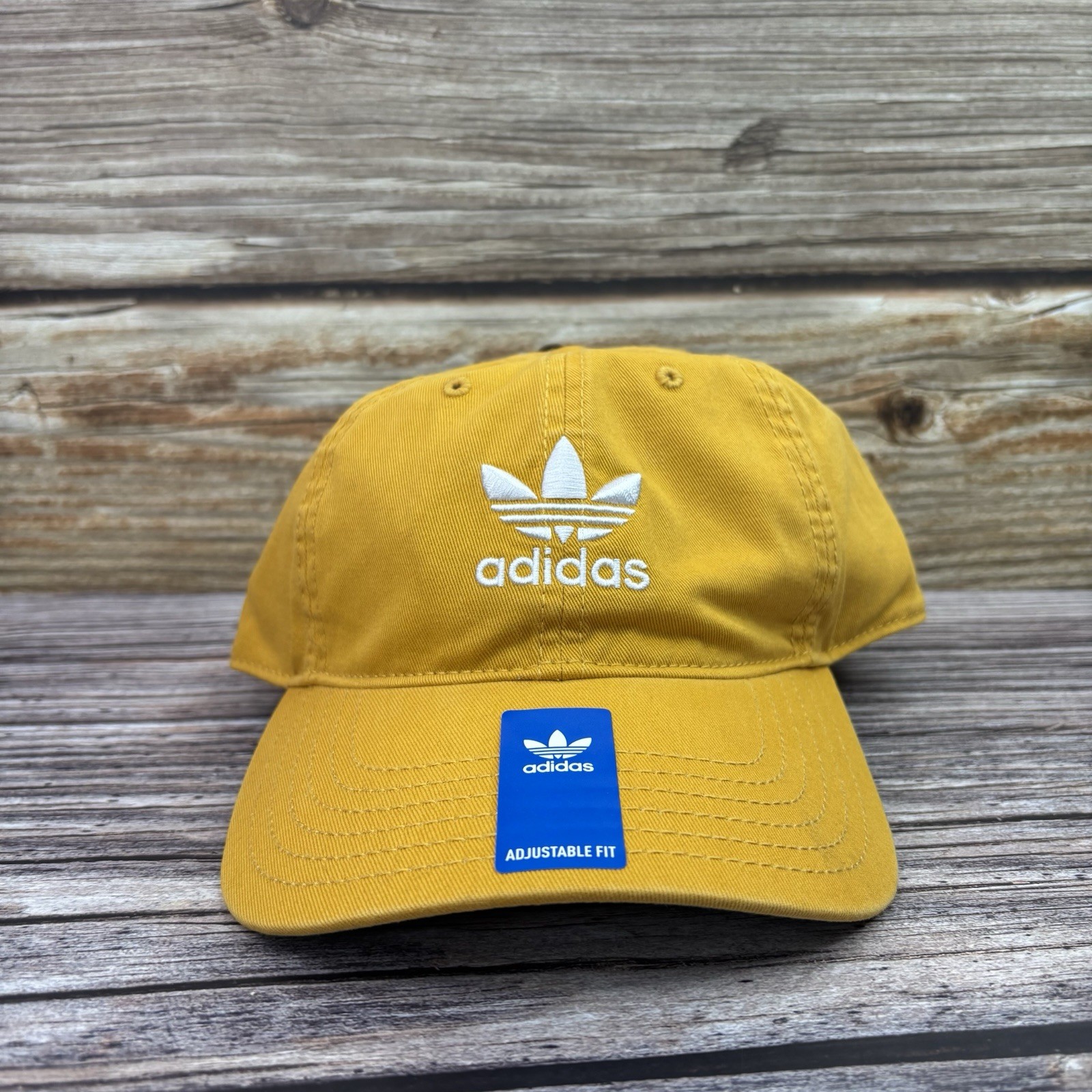 ADIDAS MENS OSFA ORIGINALS RELAXED STRAPBACK HAT CAP YELLOW 
