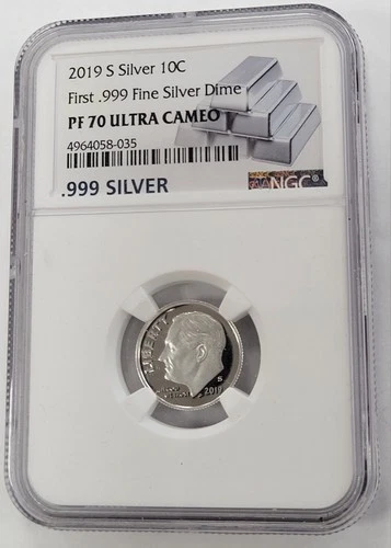 2019-S Roosevelt Dime 10C First .999 Fine Silver NGC PF 70 Ultra Cameo