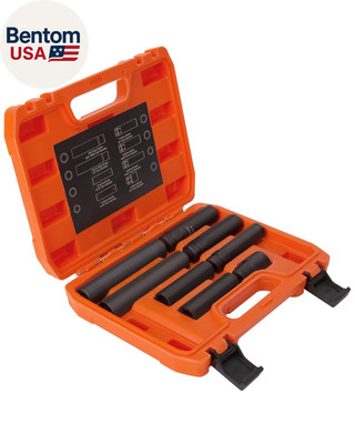 Spline Lug Nut Socket Set 8-Piece for Easy Removal of 5, 6, 7, 12-Spline, Hex an