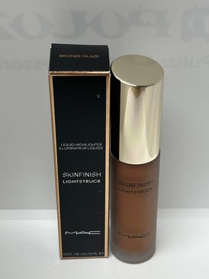 Mac Skinfinish Lightstruck Liquid Highlighter Bronze Glaze 0.5 fl oz BNIB