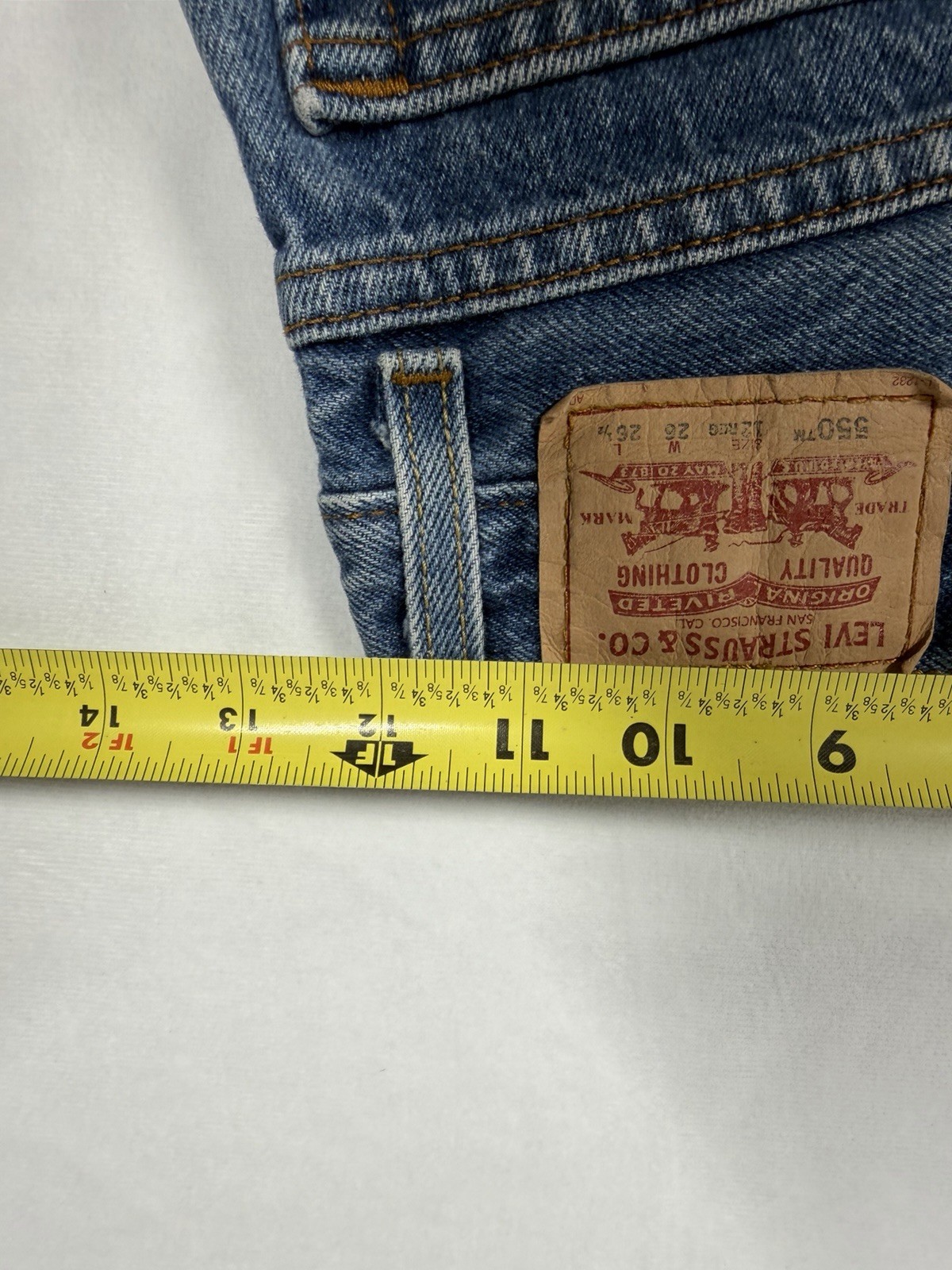 Levi's 550 Jeans Boys 12 Relaxed Cotton Straight Leg Medium Wash Denim Blue thumbnail 20