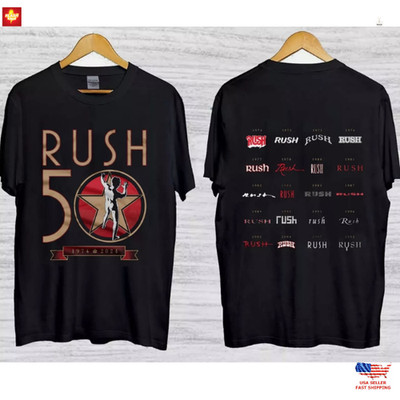 Rush R50 Tour 2026 T-Shirt Rush Band Concert Tee Vintage Rock