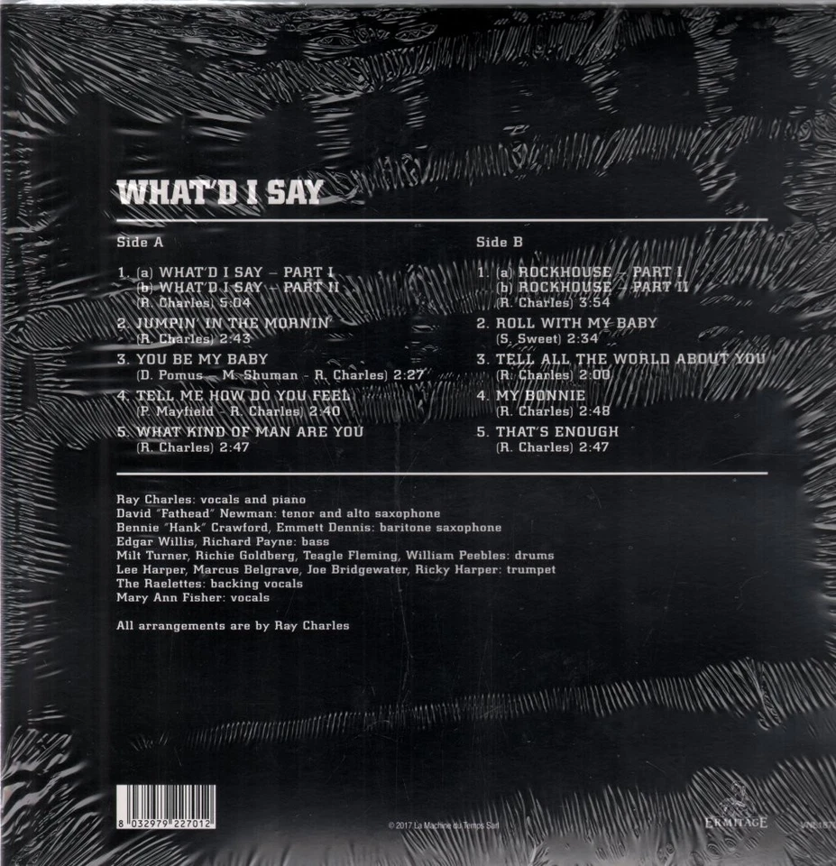 Ray Charles What'd I Say LP vinyl Europe Ermitage 180 gram vinyl VNL18701 - Image 2 of 2