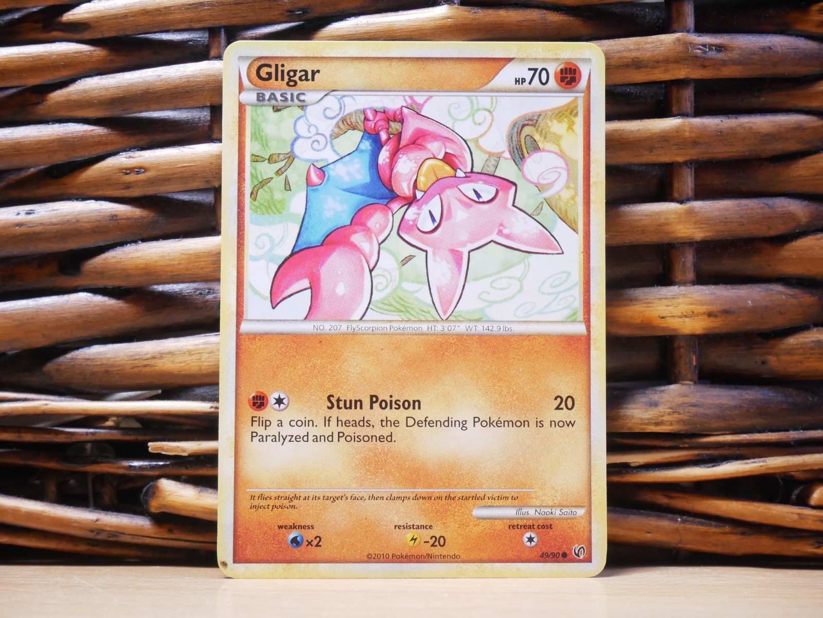 Pokemon GLIGAR 49/90 | NM Near Mint | HS Undaunted | 2010