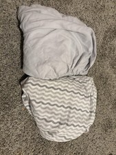 One Gray One Gray White Parents Choice Bassinet Fitted Sheets