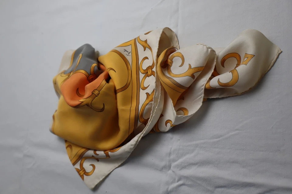 EMILIO PUCCI FIRENZE SETA FOULARD SCARF NECKTIE MADE ITALY VINTAGE CLASSIC - Imagen 4 de 4