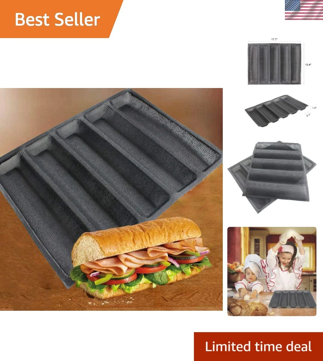Durable Silicone Sandwich Mold with Perforated Design - Ideal Bread Pan