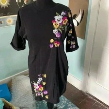 ASOS pansy, embroidered T-shirt dress 4