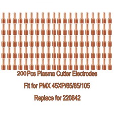200Pcs Plasma Cutter Electrodes Fit for PMX 45XP/65/85/105, Replace for 220842