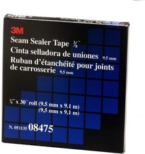 3M Seam Sealer Tape, 08475, 3/8 in x 30 ft, 1 x 30 Multicolour