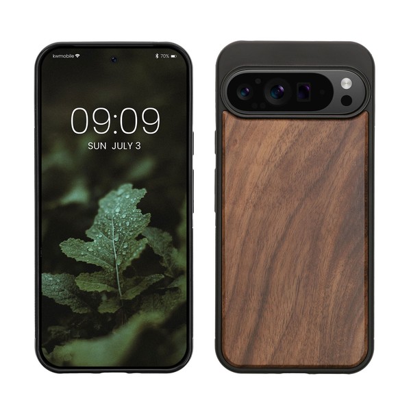Holz SchutzhüLle FüR Google Pixel 9 Pro Xl Hardcase Tpu Bumper Walnussholz HüLle-image