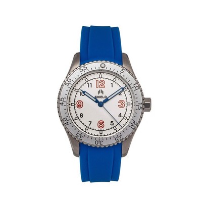 Shield Pacific Blue/White | Silver Dial 42mm Japanese Quartz Wristwatch SLDSH117