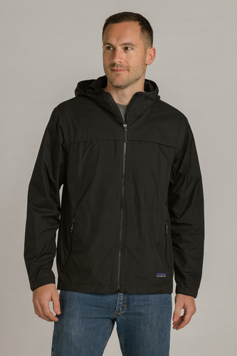 Patagonia Hooded Windbreaker Jacket Men’s/Women’s Small Black Lightweight - Bild 2 von 10