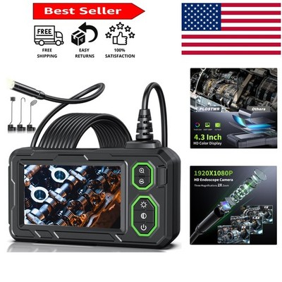 Waterproof 4.3-Inch Inspection Camera with 8 Bright LEDs & 16.4ft Cable