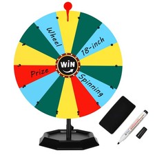 18-inch Desktop Prize Wheel, Prize Wheel Spinner with Retractable Octagonal S...