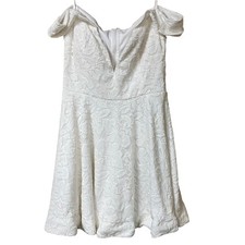 Windsor White Lace Off-Shoulder Dress – Size Small