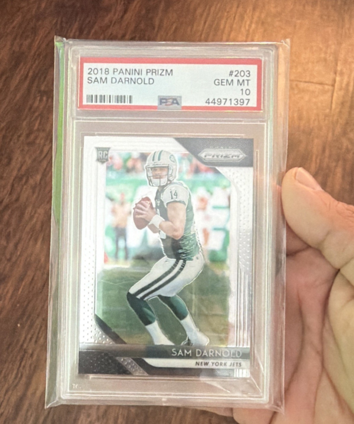 Panini 2018 Prizm Rookie Sam Darnold #203 PSA 10 New York Jets NFL