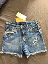 Polo Ralph Lauren Women s Blue Denim Cut Off Shorts Size 2 Mid Rise 5-Pocket