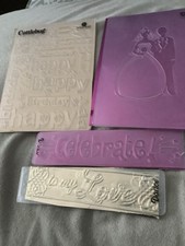 embossing folders Darice/Cuttlebug Birthday/Wedding/Love/Celebrate Used