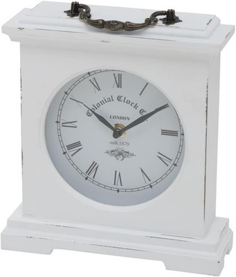 Boltze Tischuhr Betty (Farbe Weiß, Höhe 24 cm, für den Indoorbereich, Uhr, An